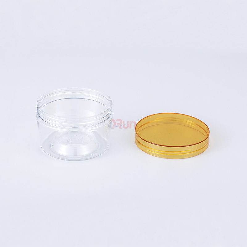 We supply plastic jars for food products wholesale as a wide mouth plastic jar featuring a screw top cap and a heat induction seal liner.